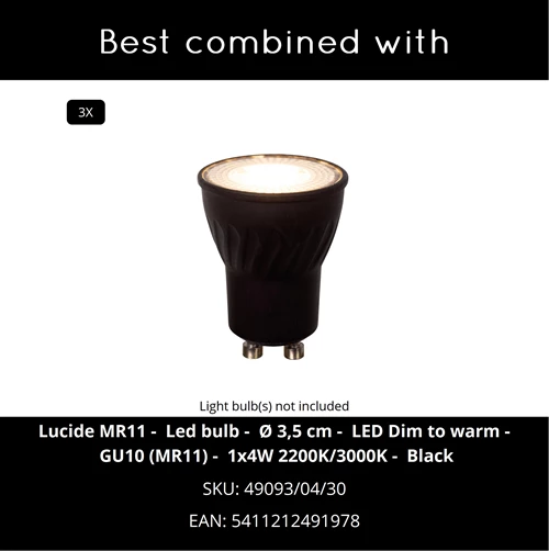 Lucide ESTEREL - Suspension - 3xGU10 (MR11) - Taupe | Essential - CROSSSELL